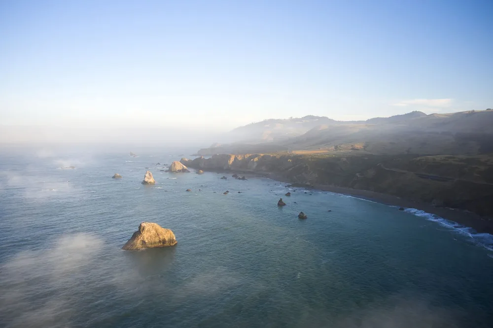 Coastal landscape image showcasing the rugged beauty of Jenner, California during daytime
